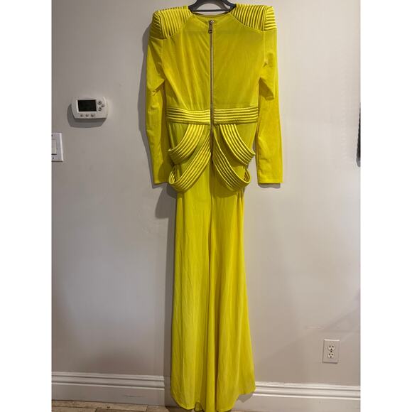 NWT Zhivago Empty Streets Sheer Stretch Mesh Formal Gown Acid Women's Size US 10 - Picture 6 of 8